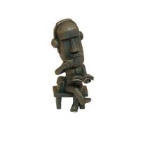 Moai Statue Mini Figure Set Easter Island Stone Sculpture Cute Abstract Desk Office Decor Collectible Gift For Fans gray