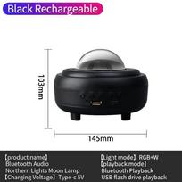 2IN 1 Night Light Starry Sky Projector USB Bluetooth Speaker Projection Light Galaxy Projector Atmosphere Light Gift Room Decor juoda