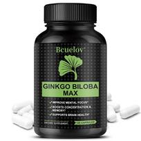 Bcuelov Ginkgo Biloba Max Dietary Supplement 120 Capsules Twice A Day 1-2 Capsules Each Time black