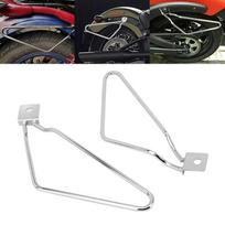 Skirta Harley Sportster 883 Iron XL883N Dyna Fat Bob FXDF motociklo balnelio krepšio atraminio strypo šoninio tvirtinimo kronšteino bagažinės laikiklis black