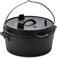 Naturehike Olandiška krosnelė su dangčiu, 4.5 Qt, iš anksto paruošta olandiška krosnelė iš ketaus su laikymo krepšiu, dvigubos rankenos, dangtis taip pat naudojamas kaip ketaus keptuvė