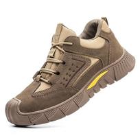 Men's Safety Boots Welder Anti-Smash Work Shoes Indestructible Safety Footwear Male Steel Toe Security Sneakers 46 gray