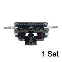 MOC Technical RC Car Fast Motors Constructing Block Differential Suspension System Monster Motor Bricks Learning-Focused Toys gray