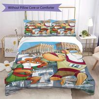 Geronimo Stilton Bedding Set 3Pcs, Kids Duvet Cover with 2 Pillowcases, No Core 135x200cm beige