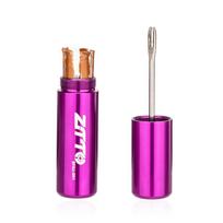 ZTTO Bike Tubeless Tire Repair Tools Kit with Drill Rubber Stripe Handlebar Plug purple