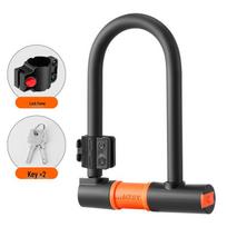 U-Shaped Anti-Theft Lock for Bicycles, Electric Vehicles, and Motorcycles black
