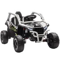 12V Electric Off-Road Vehicle for Kids, Remote Control, LED Lights, Music, Horn, for Children 3-8 Years, Grey 100 x 64 x 56 cm pilka