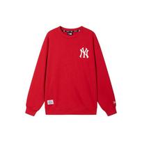 New Era X MLB New York Yankees Letter Print Crewneck Long Sleeve Pullover American Sweatshirt Unisex sweatshirt Red 13546502 S red