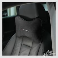 Suede automobilio sėdynės kaklo pagalvėlė galvos atrama galvos atrama atsipalaidavimas apsauga Porsche Cayenne Cayman Panamera Macan Taycan Boxster lipdukai