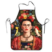 F-Frida K-Kahlo Prijuostė Virtuvė Maisto Gaminimas Kepimas Sodininkystė Meksika Menininkas Prijuostė Virtuvė Berankovė Prijuostė Vyrams Moterims 38x47cm black