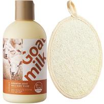 Goat Milk Body Wash Original For Smooth Sensitive Skin, Non-Irritation Mostiurizing PH Balancing Body Cleanser With Herb Complex Moisturizing beige