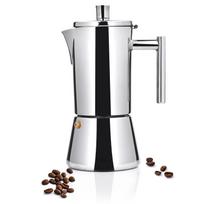 BARISTA Stovetop Espresso Maker, Stainless Steel, 10F 500ml sidabras