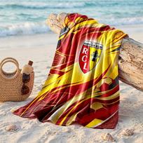 Lens FC spausdinimo mikropluošto paplūdimio rankšluostis, greitai džiūstantis, sugeriantis, didelis rankšluostis paplūdimiui, plaukimui, kelionėms 70cmx140cm(27x55inch)