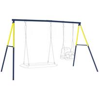 Metal Children's Swing Frame for 2 Swings, 150 kg Load Capacity, for Nest Swing Seat, Blue