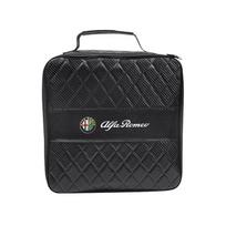 Automobilinė odinė daiktadėžė Didelės talpos automobilio bagažinės rankinė Alfa Romeo 156 159 147 4C 8C 166 Giulia Giulietta Mito Stelvio juoda