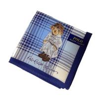 Polo Ralph Lauren meškinas languotas raštas apdaila medvilnės šilko skara Unisex poros stilius Mėlyna xfj 127 mėlyna