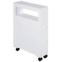 Bathroom Cabinet with 2 Drawers, Space Saving, with 4 Wheels, 16x52x71.5 cm, White balta