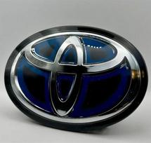 3D Automobilio Hibridinis Logotipas Priekinės grotelės Variklio dangtis bagažinės Emblema Toyota Corolla Camry RAV4 Hilux CHR Highlander Yaris Vios Alphard HRV Reiz 16cmX11cm blue