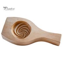 Professional Pierogi Maker Wooden Bao Bun Maker, Manual Dumpling Press Mold, Traditional Baozi Mold for Handmade Steamed Buns, Pastry Mould A beige