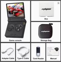MIYOO Mini Flip Retro Nešiojama žaidimų konsolė Su Nauju vyriu 2,8'' IPS ekranu Nešiojamos vaizdo žaidimų konsolės Klasikinis žaidimų emuliatorius No Games(No Card) balta