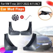 Purvasaugiai VW Volkswagen TRoc 2022 Priedai T Roc T-Roc 2017~2022 A11 AC7 Apsauga nuo purslų priekinio galinio sparno automobiliui gray