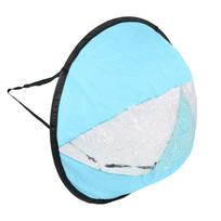 Polyester Taffeta Durable Folding Kayak Wind Sail Transparent Window Canoe Wind Sail Boat Water Sports AccessoryKayak mėlyna