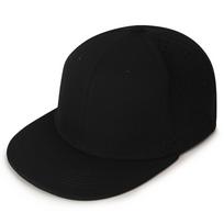 Mens Full Closed Baseball Cap Causal 6 Panels Solid Flat Brim Stretchy Caps Male Trucker Hat balta