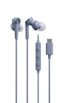 Audio Technica ATH-CKS330C Wired USB Type-C Earphones Deep Bass In-Ear Microphone 1.2m Blue PC Compatible mėlyna