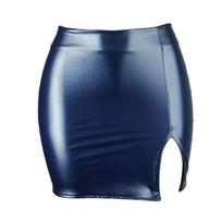 High Fanny Pack Hip Short Sijonas Moteriškas Sijonas Naktinis Klubas PU odinis užtrauktukas Seksualus juodas Gražus plonas madingas odinis sijonas 2XL gray