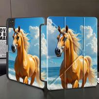 Tablet Case For iPad Air 4 5 M3 M2 1 2 M4 11inch Mini 6 7 Pro 2025 Pro 11th 10th 9th 8th 7th 12.9inch Holder Cover Horse Running iPad Mini 7 8.3 blue