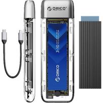 ORICO M.2 NVMe SATA SSD Enclosure, USB C 3.1 Gen 2 10Gbps Adapter, Tool-Free, Support M-Key/(B+M) Key 2230-2280 NVMe blue