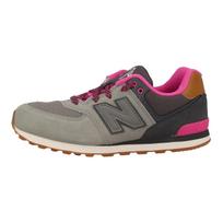 New Balance NB 574 Kids Lifestyle Shoes Gray Black Pink Teenagers KL574NHG 35.5 black