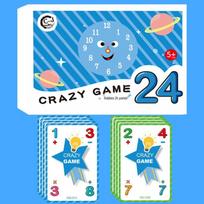 24-Point Math Card Game: Quick Calculation Fun & Puzzle Training for Elementary Students gray