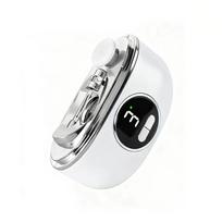 Mini Electric Nail Clipper Dual-Blade Design Three Adjustable Speed Settings Nail Manicure Tools Large Display Screen tamsiai pilka spalva