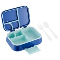 Vaikų pietų dėžutė su skyrių dizainu - Be BPA PP maisto indas Mokyklai, biurui, lauko naudojimui Crimson Red 5-Compartment gray