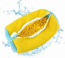 Shoe laundry bag with cleaning filler 19x39cm yellow 2pcs