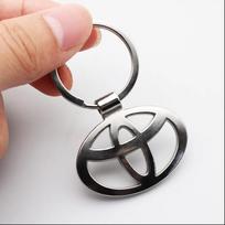 Skirta Toyota Corolla Yaris Prado Camry RAV4 Prius Auris Hilux Automobilio stilius 3D metalinis raktų pakabukas Raktų pakabuko žiedas dekoracija Priedai QV7 gray