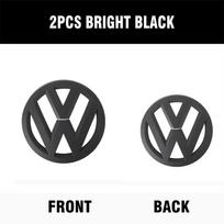 2 vnt. automobilio priekinių grotelių emblema, galinės bagažinės ženklelis, logotipas, skirtas Volkswagen VW Golf 5 6 7 7.5 8 MK5 MK6 MK7 MK8 Polo Passat B8 Scirocco PM8 18-20 Golf 7.5