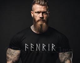 FENRIR Viking T-Shirt, Norse Wolf Runes Style Shirt, Nordic Warriors TShirt, Scandinavian Unisex Tee, Norse Mythology Viking Gift, S - 5XL 140