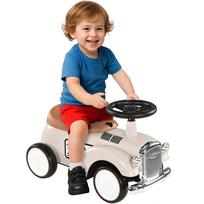 Baby Ride-On Car for 12 to 36 Months with Horn, Storage Compartment and Steering Wheel, 58x27x35 cm, Cream
