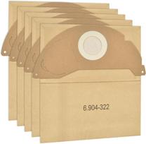 Vacuum Cleaner Bags for Kärcher WD2 MV2 WD 2.200 WD2250 A2004 A2054 A2099 6.904-322.0, Paper Vacuum Dust Bags for Karcher WD beige