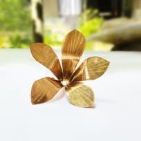 APB Copper Amra Pallav/Aam patta/Pooja Mango Leaf for Puja | Size: 3.5x3.5x3.5 inches beige