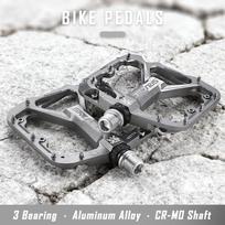 KRSEC 3 Bearing Bicycle Pedals CNC Ultralight BMX MTB Road Bike Pedals Non-slip Aluminum Alloy Bicycle Cycling Parts gray