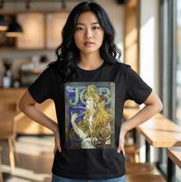 Alphonse Mucha Job Art Nouveau Tee: Retro Vintage Softstyle T-Shirt 2XL black
