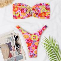 Micro Bikini Push Up Moteriški maudymosi kostiumėliai Seksualūs moteriški maudymosi kostiumėliai Brazilijos bikinio rinkinys Stringeliai maudymosi kostiumėliai paplūdimio drabužiai L red