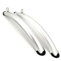700C Road Bicycle Fender Fixed Gear Bike Retro Bicycle Fenders City Bicycle Fender Black Silver Bike Practical Silver 1pair white