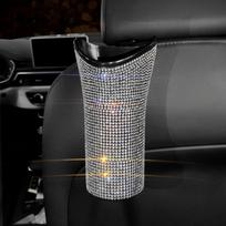 Shiny Rhinestone Car Umbrella Bucket Holder Waterproof Storage Box Folding Umbrella Organizer Universal Auto Tools Car raudona