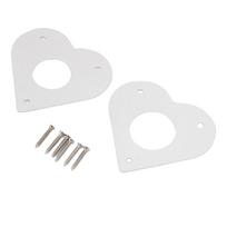 Bird House Guard Metal Portal Aluminum 28mm 32mm Diameter Hole Heart Shape Metal Bird House Guard white