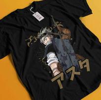 Black Clover T-Shirt Asta Yuno Anime Manga Tshirt Anime Manga Tee Black Shirt 3XL gray
