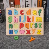 Montessori žaislai Matematiniai žaislai 3D Abėcėlės Skaičių Mediniai Dėlionės Žaislai Kūdikių Mokymas Ankstyvasis Ugdymas Edukaciniai Žaislai Vaikams Mažyliui blue